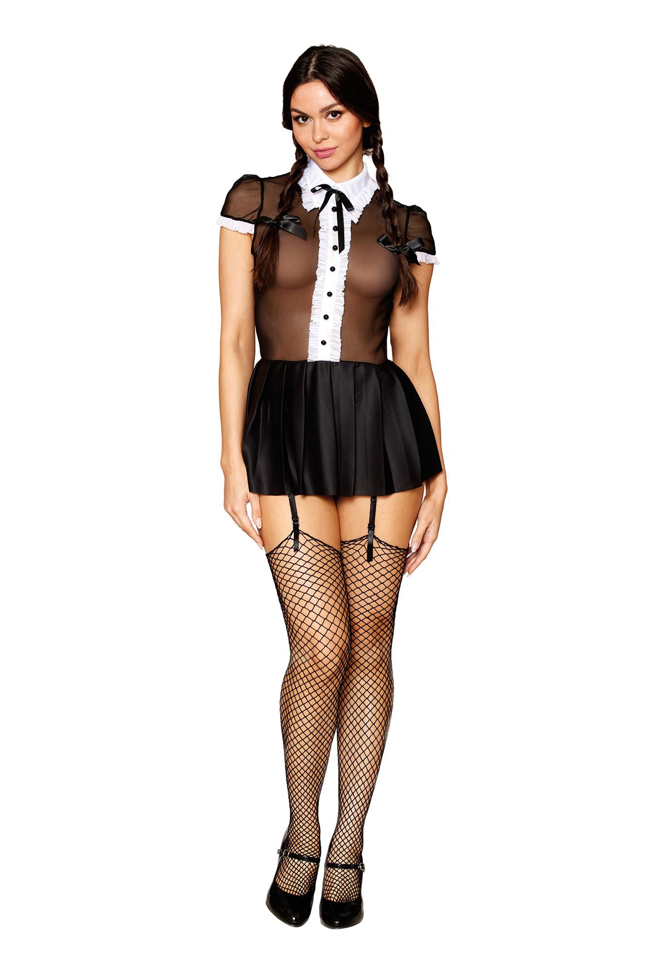 Gothic School Girl - Miss Behavin - One Size -  Black DG-13303BLKOS