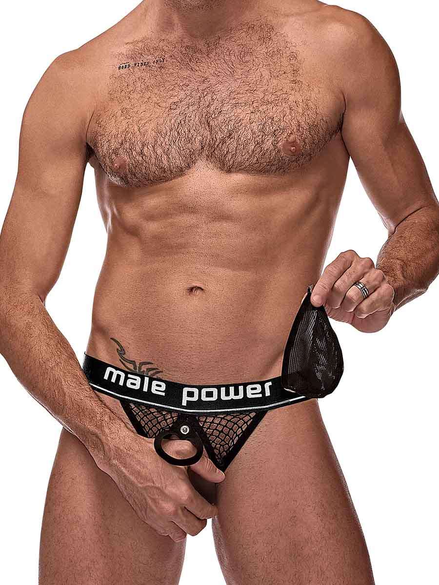 Cock Pit Net Cock Ring Jock - S/ M - Black