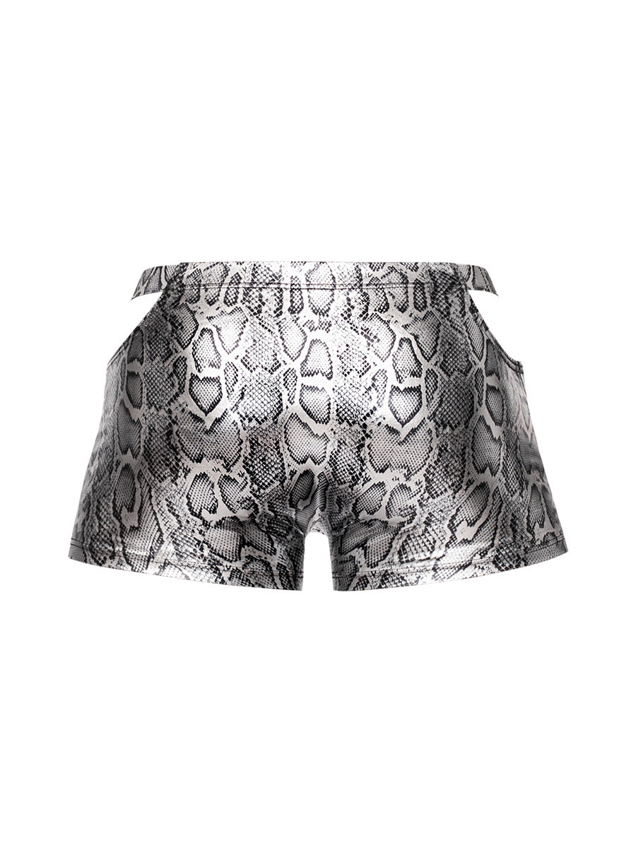 s'naked Pouch Short - X-Large - Silver/black