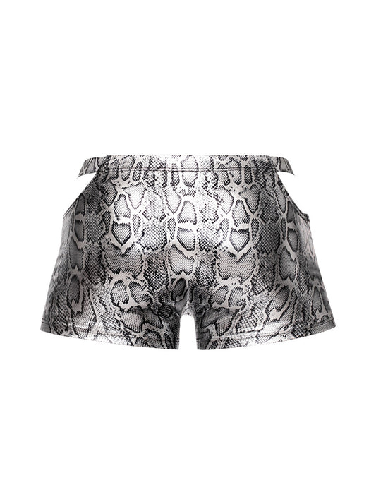 s'naked Pouch Short - X-Large - Silver/black