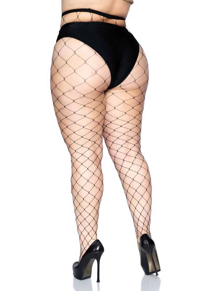 Fence Net Pantyhose - Queen - Black