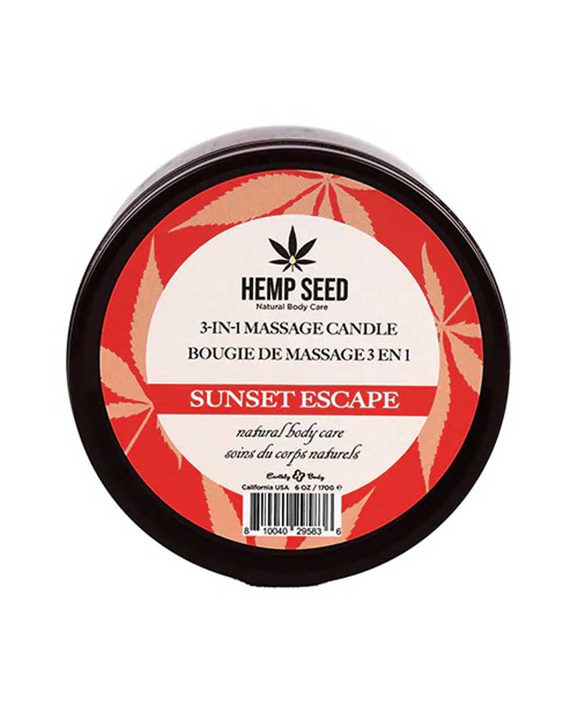 Hemp Seed 3-in-1 Massage Candle - Sunset Escape 6 Oz