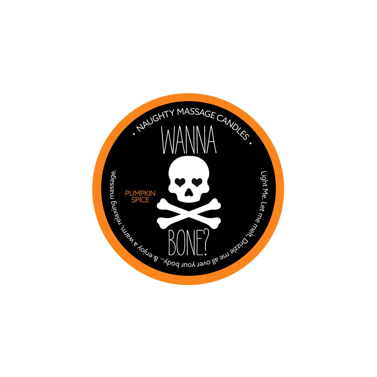 Naughty Massage Candle - Wanna Bone - Pumpkin Spice