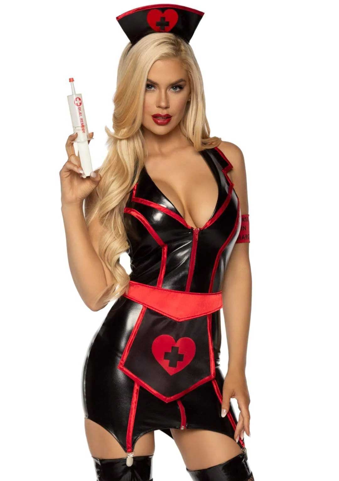 "Naughty Nurse Costume - Small - Black/red LA-86926BLKS"