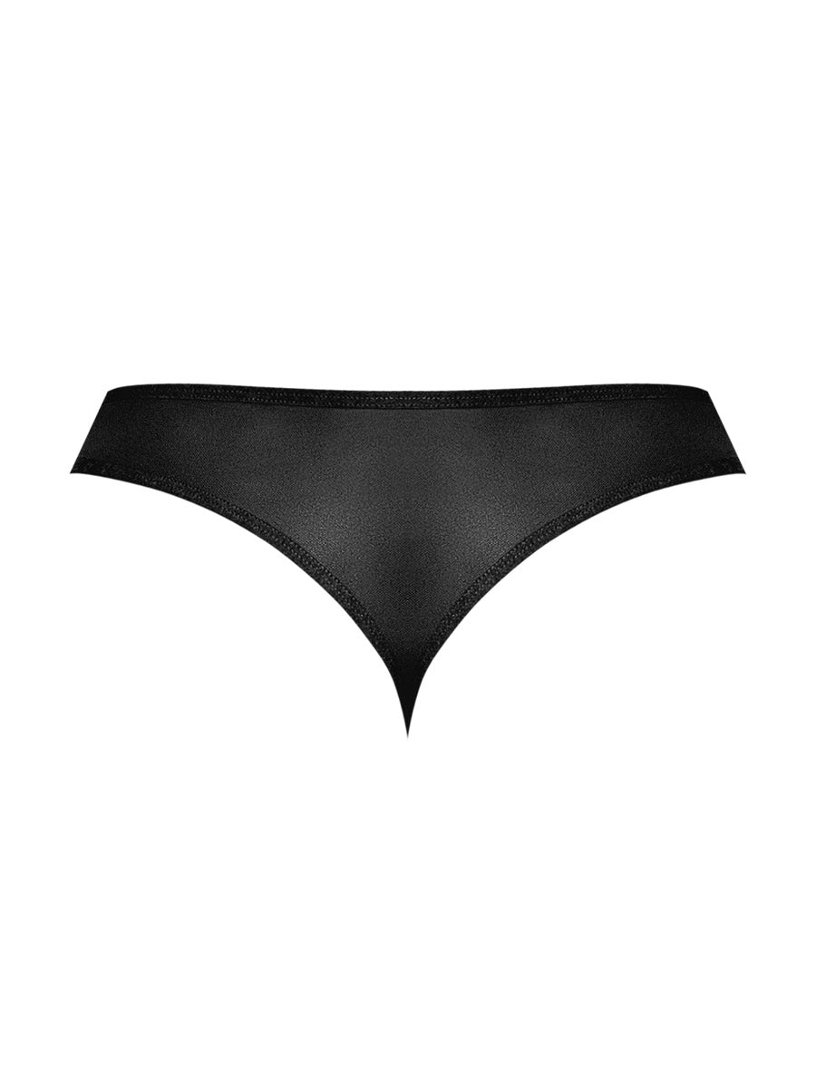 Sassy Lace - Open Ring Thong - Large/x-Large - Black