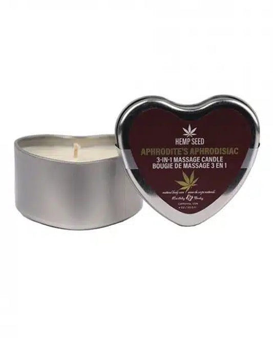 Hemp Seed 3-in-1 Valentines Day Candle -  Aphrodite's Aphrodisiac 4 Oz EB-HSCV024C