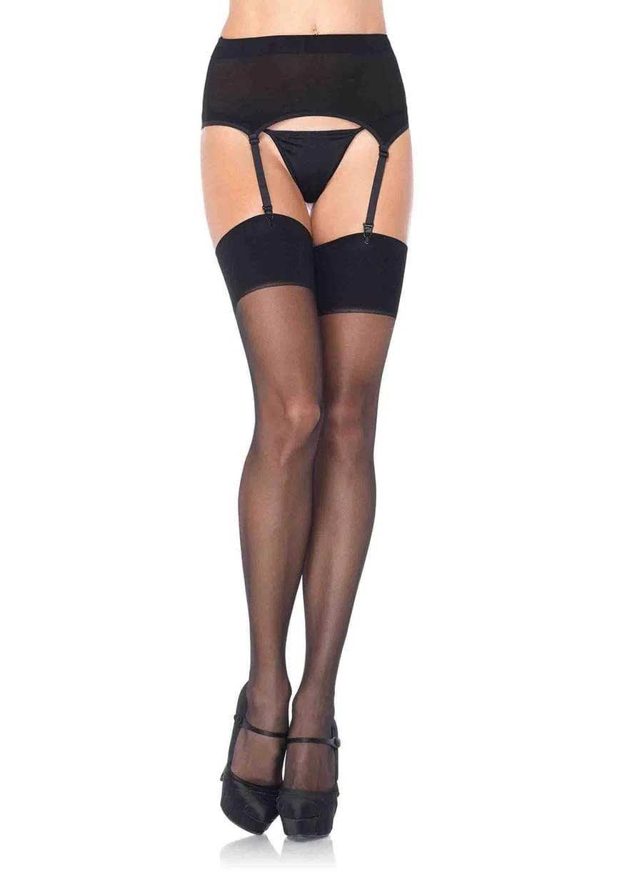 "Zara Garter Belt and Stocking - Queen - Black LA-1925QBLKQ"